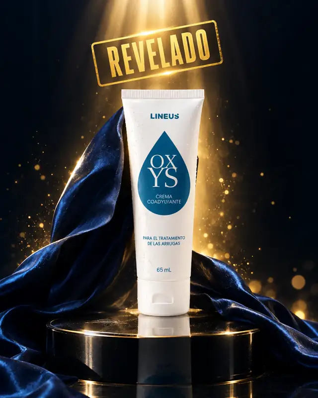 Crema Oxys de Lineus revelada sobre un pedestal